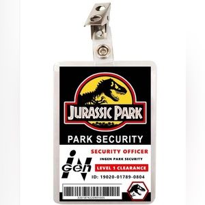 Jurassic Park Park Security ID Badge